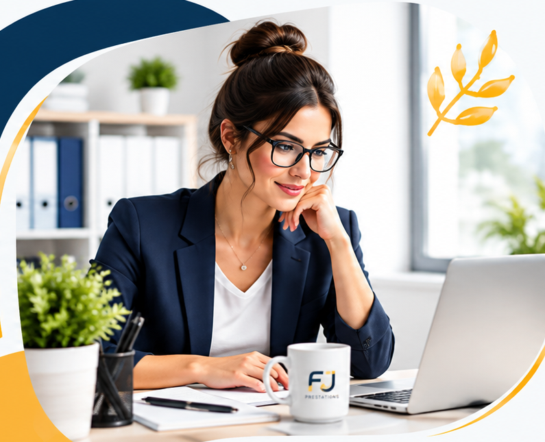 Professionnelle travaillant sur son administratif
